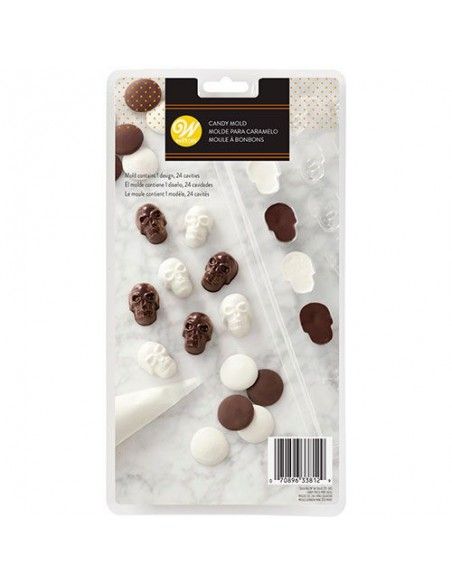 WILTON MOLDE MINI CALAVERAS PARA CHOCOLATE