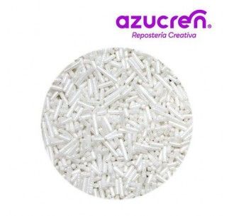 AZUCREN FIDEOS DE AZUCAR BLANCOS METALIZADOS