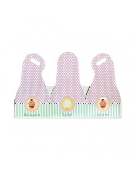 CAJA TARTAS HEXAGONAL ALTA 27x19 CM