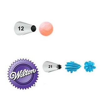 WILTON SET BOQUILLAS REDONDA #012 Y ESTRELLA #021