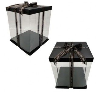 CAJA TARTA DELUXE NEGRA 33.5 X 33.05 X 37 CM