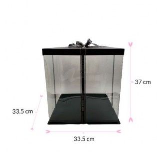 CAJA TARTA DELUXE NEGRA 33.5 X 33.05 X 37 CM 2