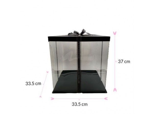 CAJA TARTA DELUXE NEGRA 33.5 X 33.05 X 37 CM