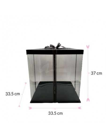 CAJA TARTA DELUXE NEGRA 33.5 X 33.05 X 37 CM