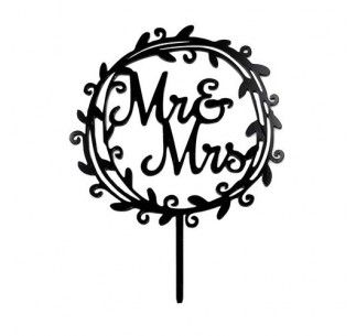 SK CAKE TOPPER MR &amp; MRS