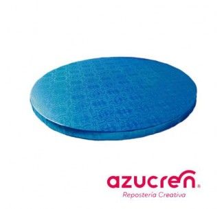 CAKE DRUM BASE AZUL 25 CM REDONDA