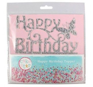 CAKE STAR CAKE TOPPER HAPPY BIRTHDAY