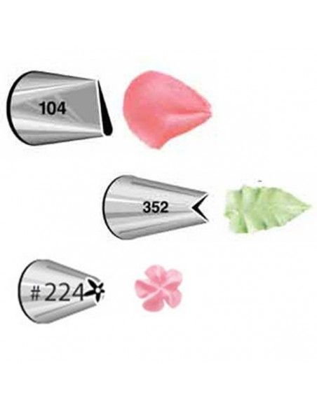 WILTON BOQUILLAS PETALO #104 HOJA #352 FLOR #224