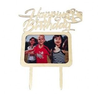 SK CAKE TOPPER FOTO HAPPY BIRTHDAY