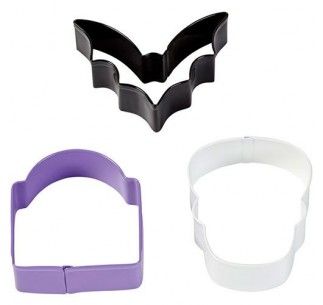 WILTON SET CORTADOR GALLETAS MURCIELAGO, TUMBA, CRANEO 2