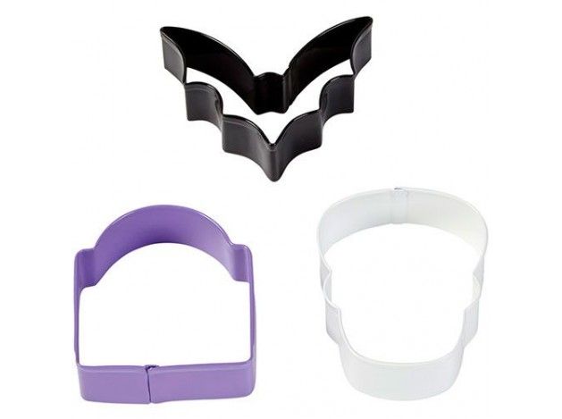 WILTON SET CORTADOR GALLETAS MURCIELAGO, TUMBA, CRANEO