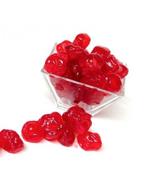 CEREZA CONFITADA ROJA EN MITADES ESCURRIDA. VENTA A PESO