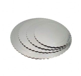 DISCO EXTRAFUERTE PLATA 25CM BORDE ONDULADO