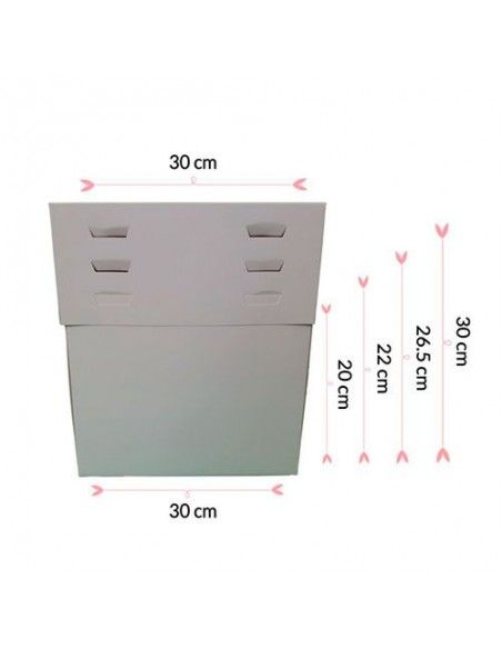 CAJA REGULABLE BLANCA 30x30x20 A 30 CM