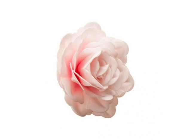 DEKORA ROSA GIGANTE DE OBLEA COLOR ROSA 12.5 CM
