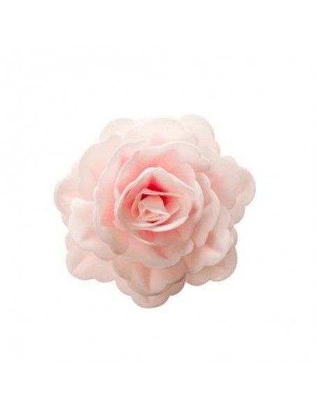 DEKORA ROSA GIGANTE DE OBLEA COLOR ROSA 12.5 CM