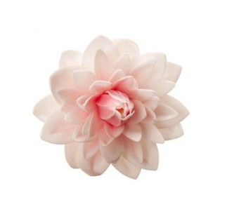 DEKORA DALIA GIGANTE DE OBLEA COLOR ROSA 12.5 CM