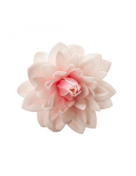 DEKORA DALIA GIGANTE DE OBLEA COLOR ROSA 12.5 CM