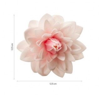 DEKORA DALIA GIGANTE DE OBLEA COLOR ROSA 12.5 CM 2