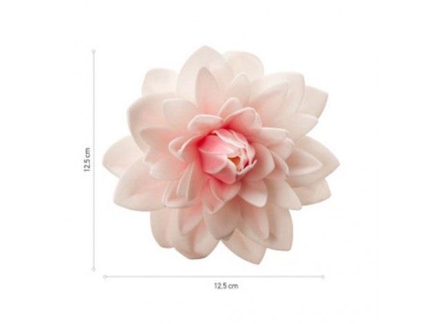 DEKORA DALIA GIGANTE DE OBLEA COLOR ROSA 12.5 CM