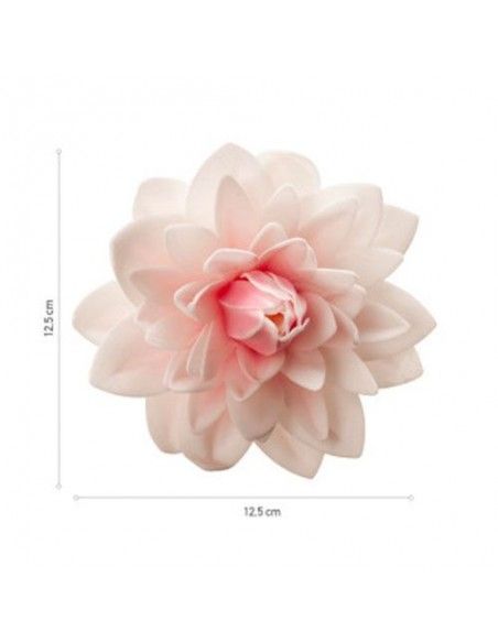 DEKORA DALIA GIGANTE DE OBLEA COLOR ROSA 12.5 CM