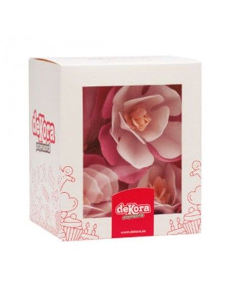 DEKORA MAGNOLIA DE OBLEA COLOR ROSA 6.5 -7 CM