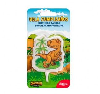 VELA CUMPLEAÑOS DINOSAURIO 2D 2