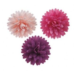 DEKORA FLOR POMPONES COLORES SURTIDOS 4.5CM