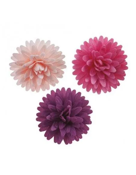 DEKORA FLOR POMPONES COLORES SURTIDOS 4.5CM