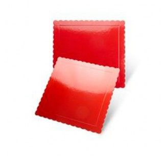 BASE CUADRADA ROJA 30 CM EXTRAFUERTE