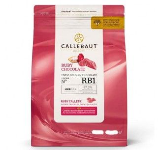 CALLEBAUT CHOCOLATE RUBY ROSA 47,3%. VENTA A PESO
