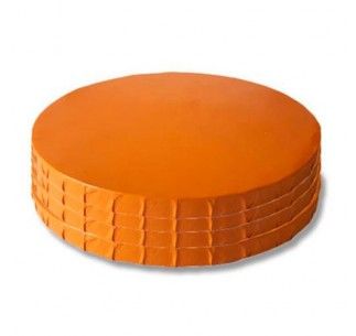 CAKE DRUM BASE REDONDA NARANJA 30 CM