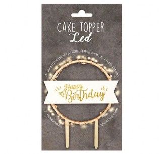 SCRAPCOOKING TOPPER HAPPY BIRTHDAY LED