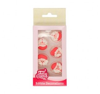 FC DECORACION CARAS SANTA CLAUS 12 UD