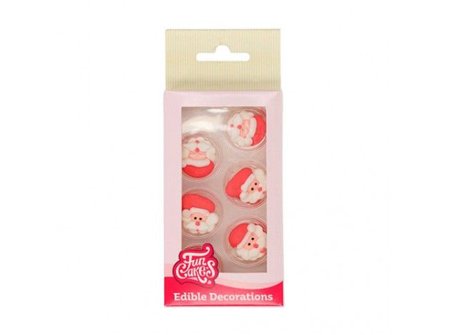 FC DECORACION CARAS SANTA CLAUS 12 UD