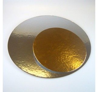 1 BASE PLATA/ORO 30 CM REDONDA