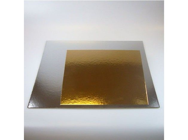 FC 3 BASES PLATA/ORO 20 CM CUADRADA