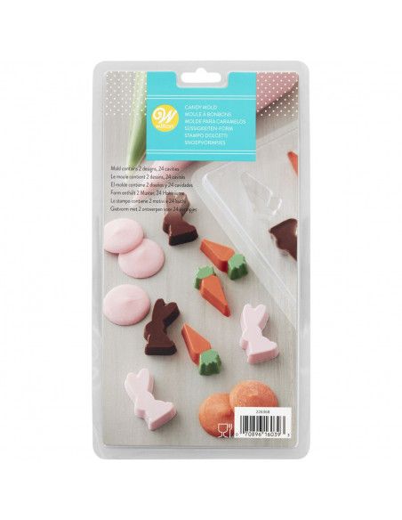 WILTON MOLDE CHOCOLATE MINI CONEJOS Y ZANAHORIAS