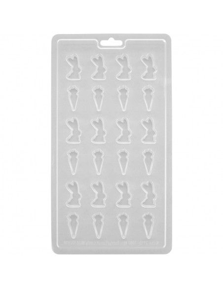 WILTON MOLDE CHOCOLATE MINI CONEJOS Y ZANAHORIAS