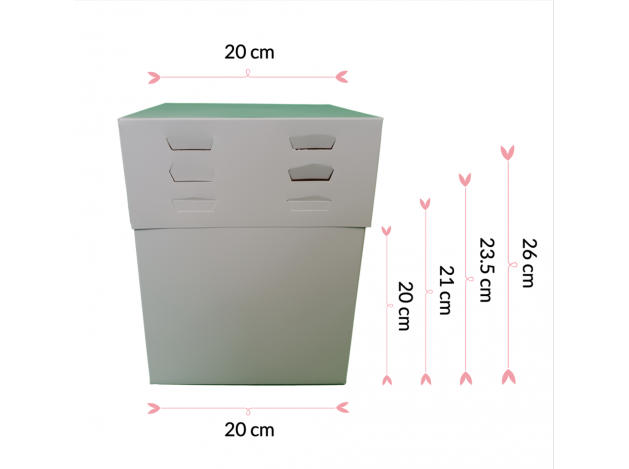 CAJA REGULABLE - AJUSTABLE BLANCA...