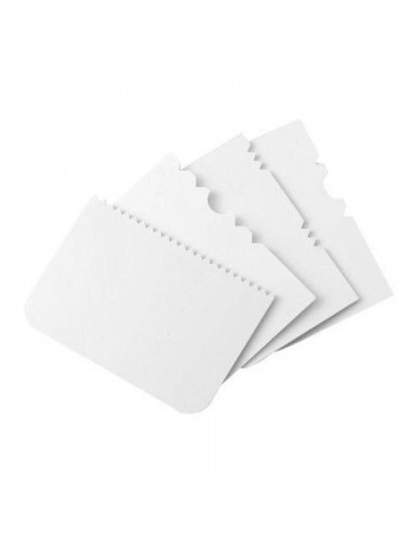 PME SET 4 SCRAPER PARA DECORACION CON DIFERENTES DISEÑOS