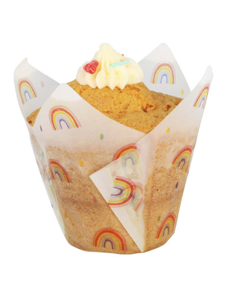 PME CAPSULA TULIPA PARA MUFFINS ARCOIRIS 24 UN