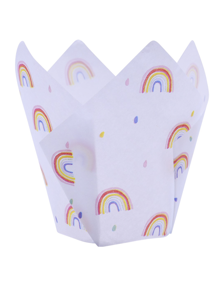 PME CAPSULA TULIPA PARA MUFFINS ARCOIRIS 24 UN