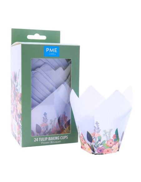 PME CAPSULA TULIPA PARA MUFFINS BOUQUET FLORES 24 UN