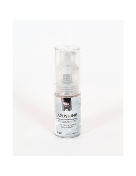 SPRAY PURPURINA COMESTIBLE POLVO PLATA 10G AZUSHINE