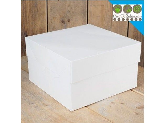 CAJA TARTA BLANCA RECTANGULAR CON...