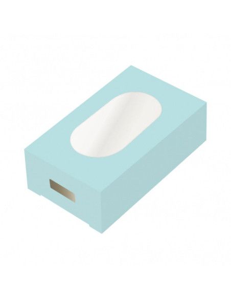 PACK 10 CAJAS CON VENTANA PARA HELADO DE BIZCOCHO CAKESICLE AZUL