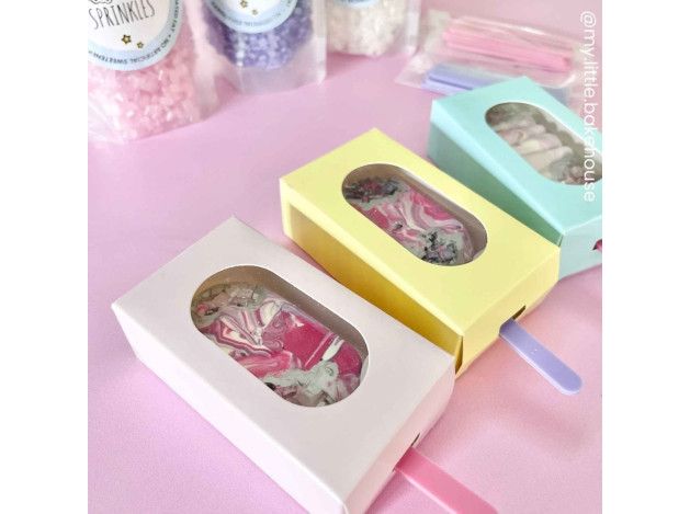 PACK 10 CAJAS CON VENTANA PARA HELADO...