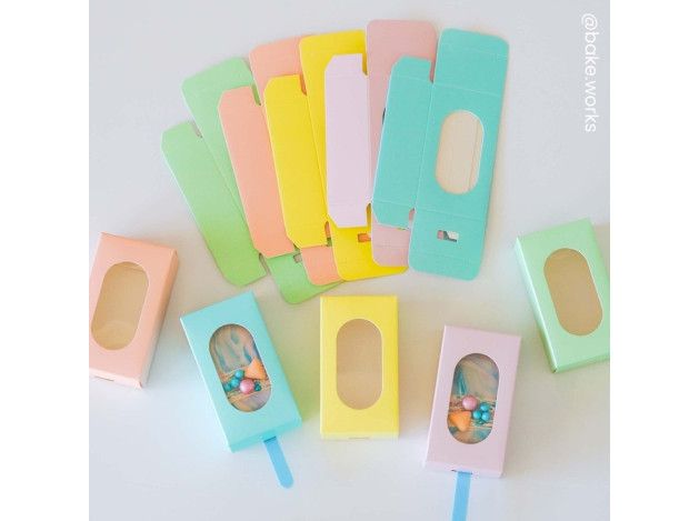 PACK 10 CAJAS CON VENTANA PARA HELADO...