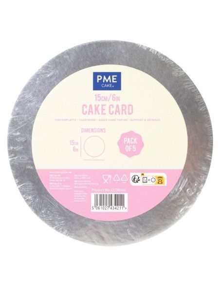 PME SET DE 5 DISCOS EXTRAFUERTE PLATA 25 CM